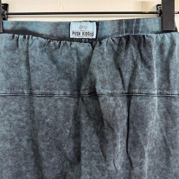 Posh Kiddos Blue Acid Wash Biker Pants Size 7 - Picture 5 of 6